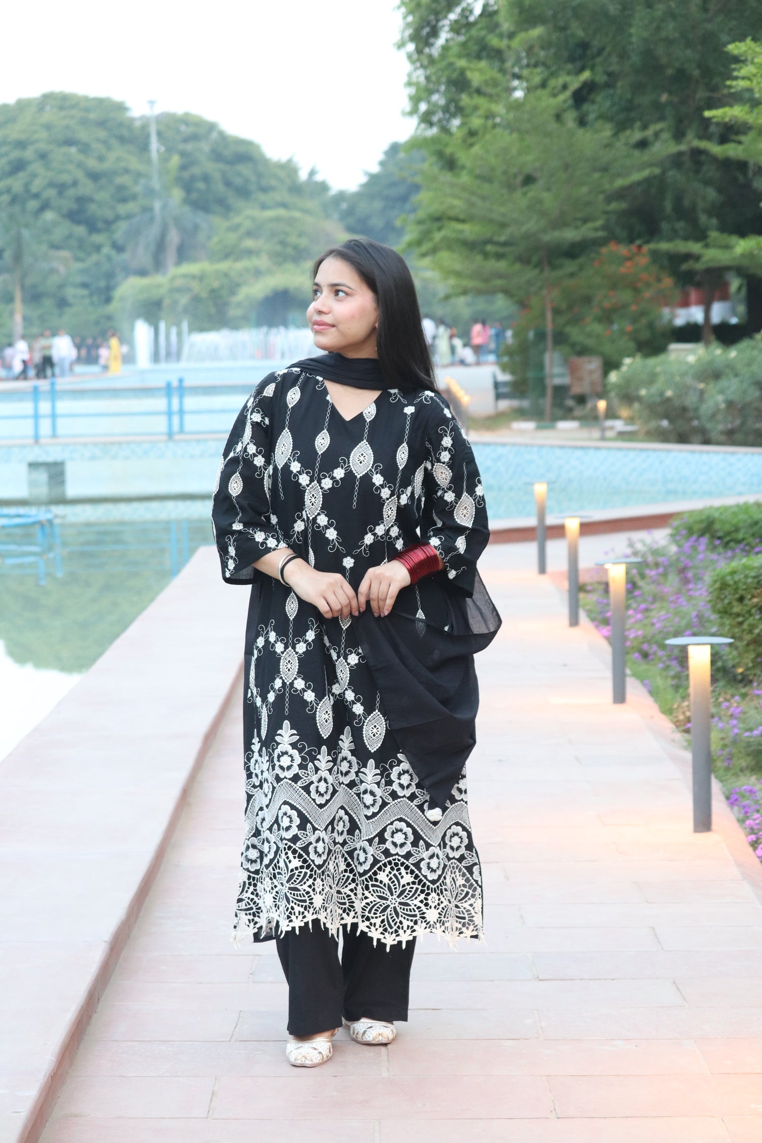 Noirika – Black Chikankari Kurta Set 🖤